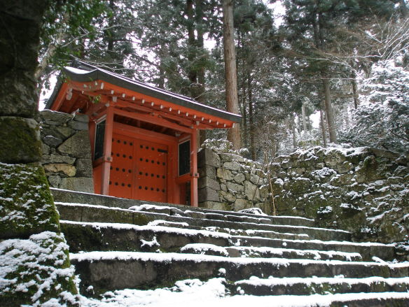 京都大原三千院雪景色